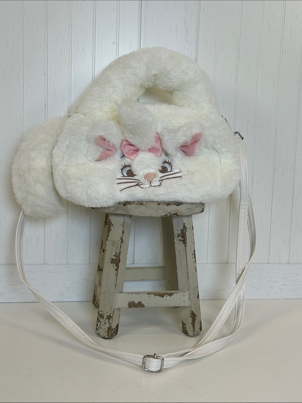 Tokyo Disney Marie Aristocats Plush Purse Adjustable Strap NWOT